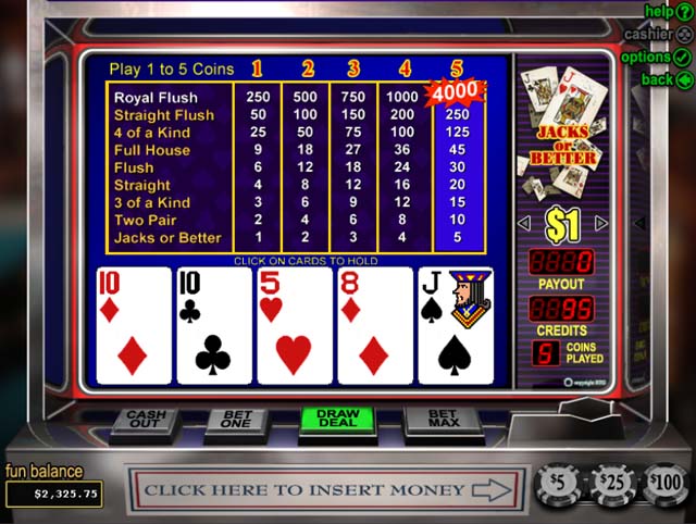 Online video poker for first timers